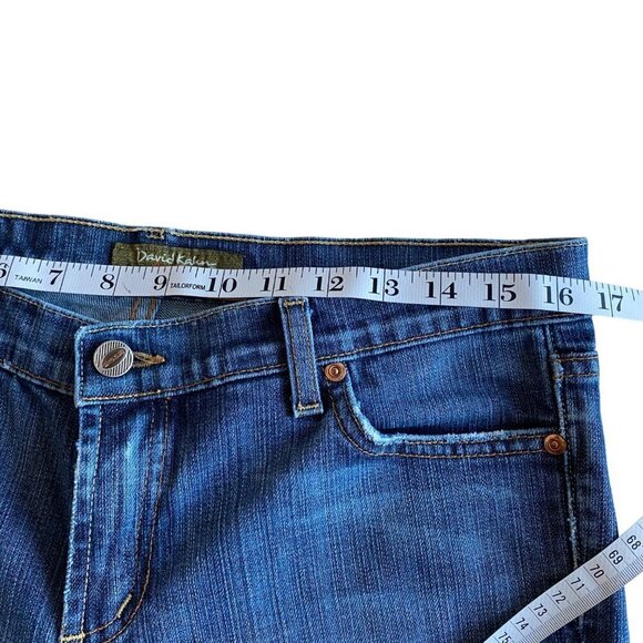David Kahn Heidi‎ Cropped Capri Jeans Women's Sz 30 Beachy Coastal Hipster - Picture 10 of 12